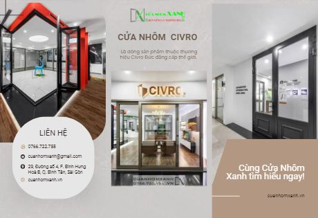 CỬA NHÔM CIVRO ĐỨC - DÒNG SẢN PHẨM SIÊU CAO CẤP TẠI VIỆT NAM 