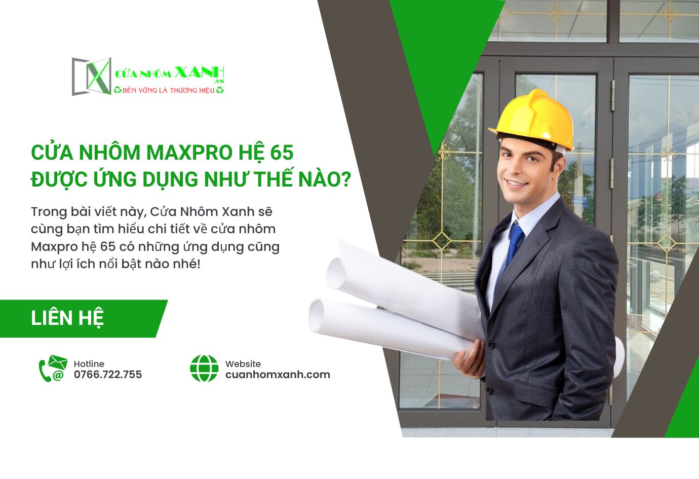 CỬA NHÔM MAXPRO HỆ 65 VÀ NHỮNG LỢI ÍCH NỔI BẬT