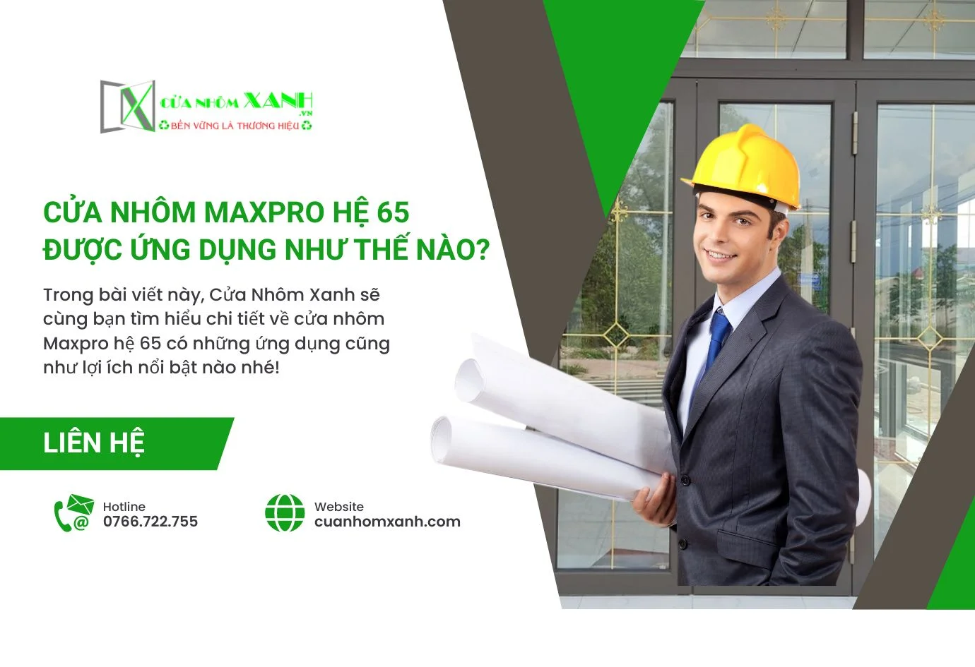 CỬA NHÔM MAXPRO HỆ 65 VÀ NHỮNG LỢI ÍCH NỔI BẬT