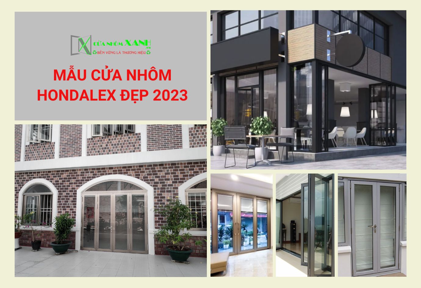 TOP 20 MẪU CỬA NHÔM HONDALEX NHẬT BẢN ĐẸP NHẤT 2023
