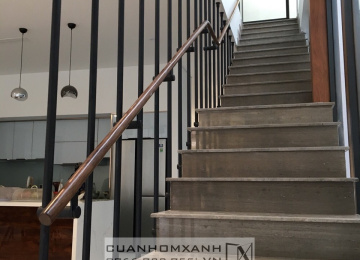 Lan can song inox xi mạ PVD