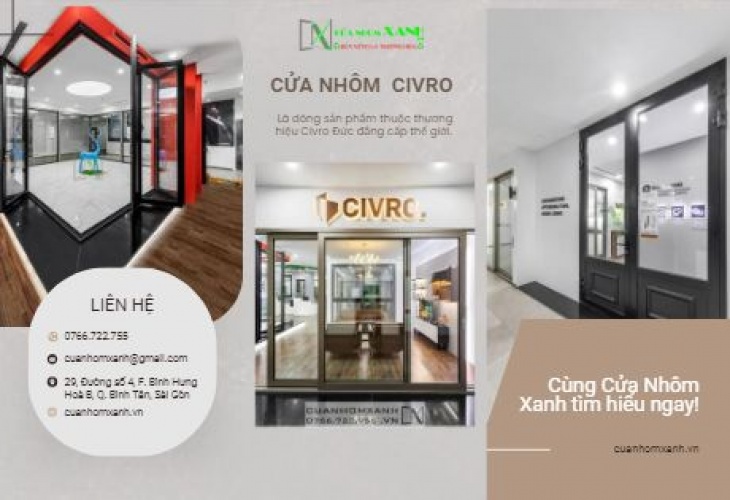 CỬA NHÔM CIVRO ĐỨC - DÒNG SẢN PHẨM SIÊU CAO CẤP TẠI VIỆT NAM 
