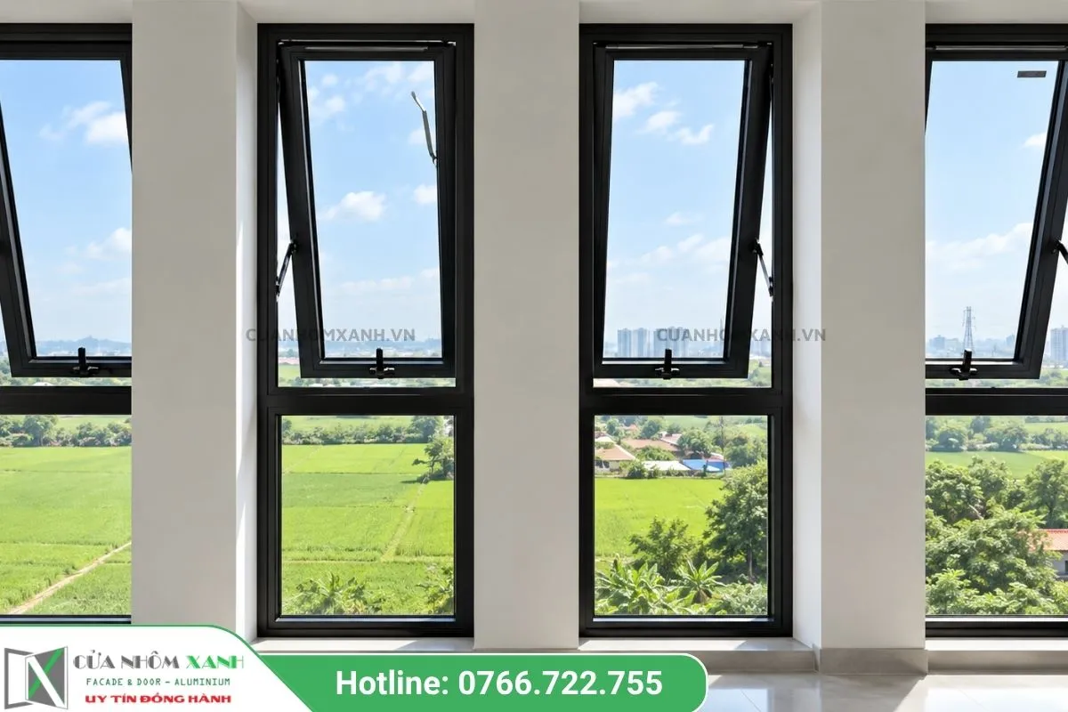 Hệ Thống Cửa Sổ Mở Hất Dọc Lấy Sáng Tối Ưu