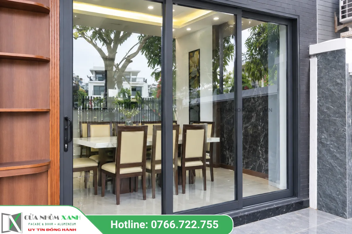 Mẫu Cửa Đi Mở Trượt Khu Vực Phòng Ăn