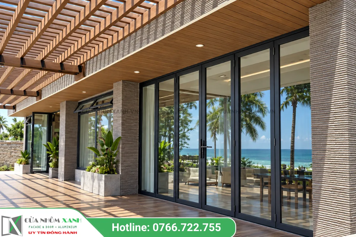 Mẫu Cửa Kính Resort Hướng Biển