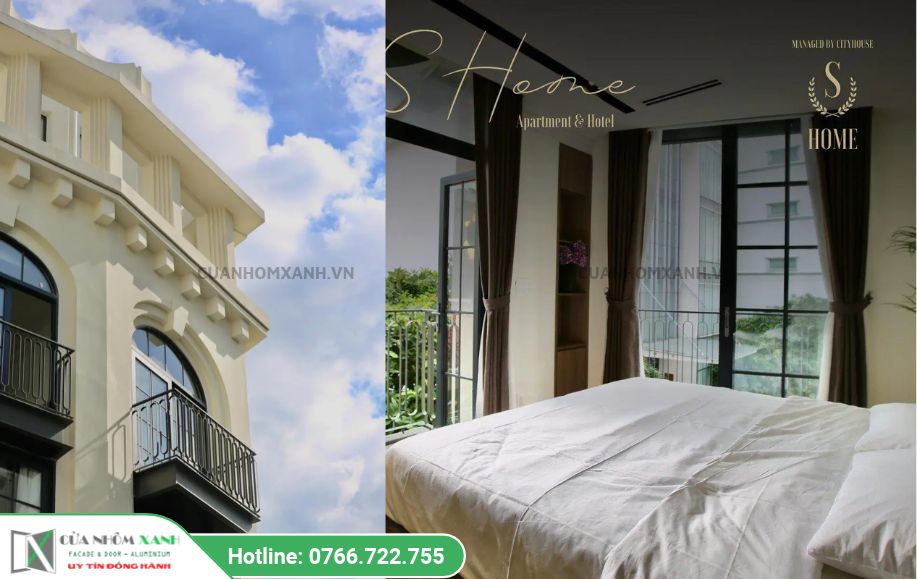 Ở Các Phòng Nghỉ, Cửa Kính Cao Gần Sát Trần Giúp Phòng Sáng Và Nhìn Ra Cây Xanh, Mái Nhà Xung Quanh