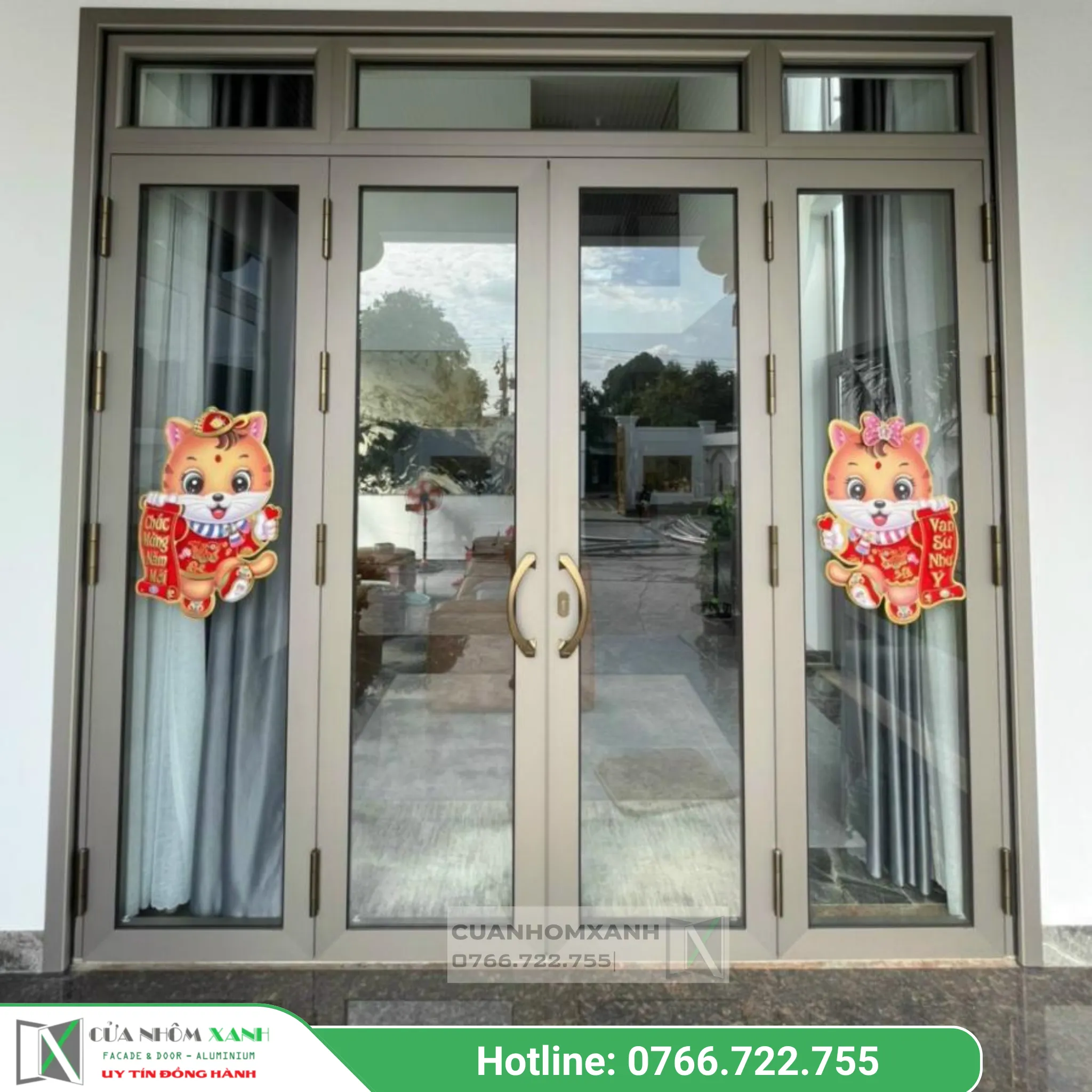 Cua Di 4 Canh Nhom Maxpro Jp Nhat Ban Mat Tien