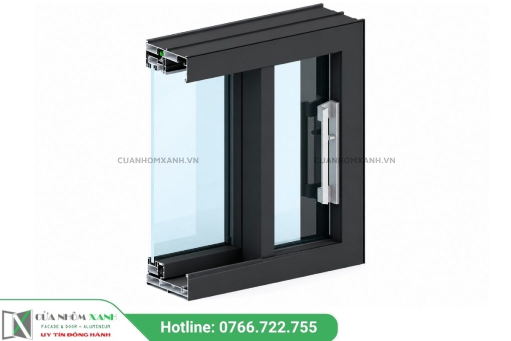 Cửa nhôm nam sung hệ lux A cao cấp