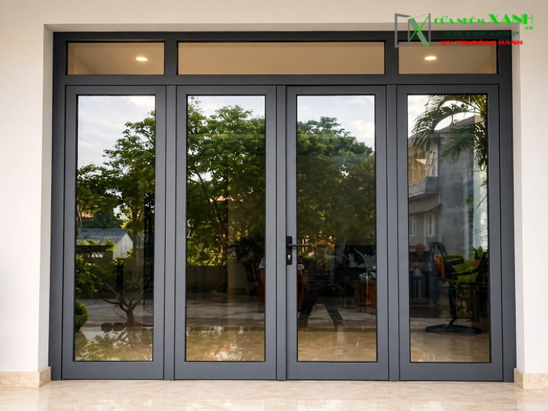 mẫu cửa nhôm xingfa 4 cánh