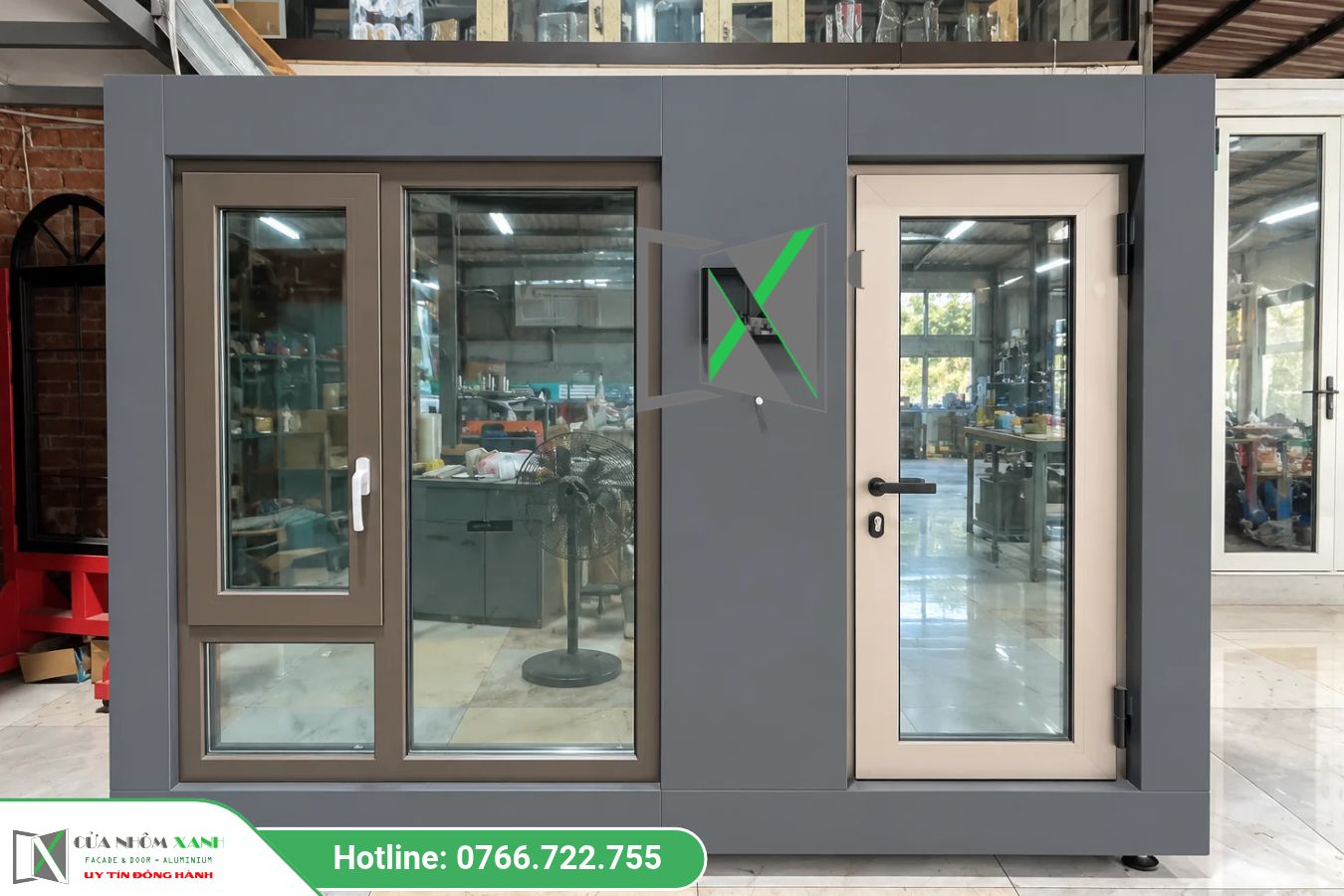 Máy Test Mức độ Chống Mưa Và Khả Năng Cách âm Của Cửa Nhôm Kính được Trang Bị Tại Cửa Nhôm Xanh (1)