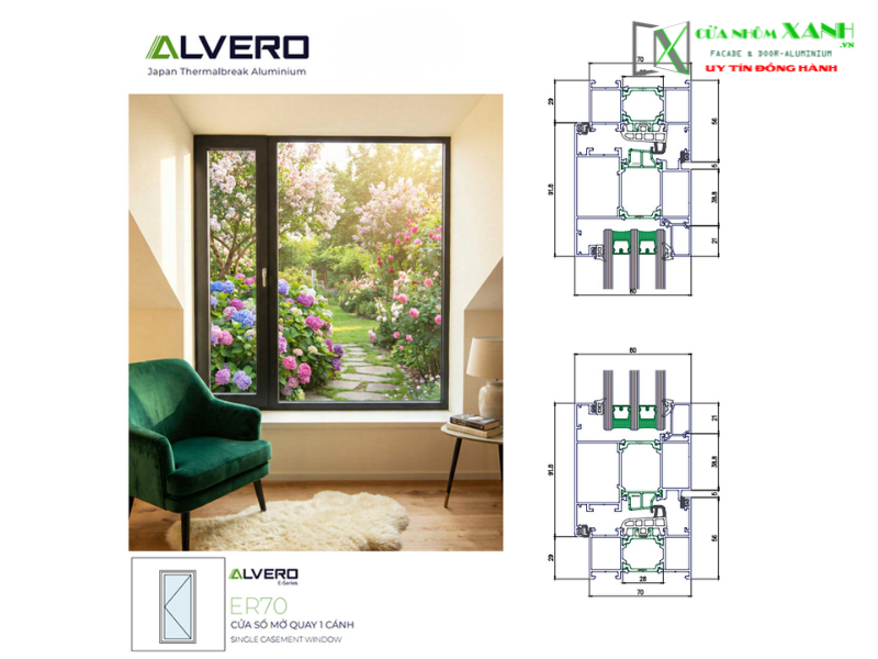 Cửa Nhôm Alvero - Nhôm cầu cách nhiệt Cửa Nhôm Alvero - Nhôm cầu cách nhiệt