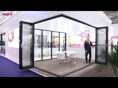 Cửa Nhôm Xếp Trượt Ghép Góc 90 độ Nhôm Hopo