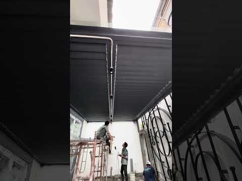 Sản Xuất Thi Công Hệ Mái Lam Nhôm Chắn Nắng điều Khiển Tự động