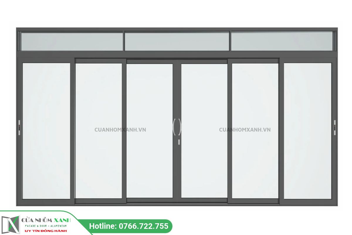 Cửa Lùa Maxpro Hệ 115 3 Ray 6 Cánh