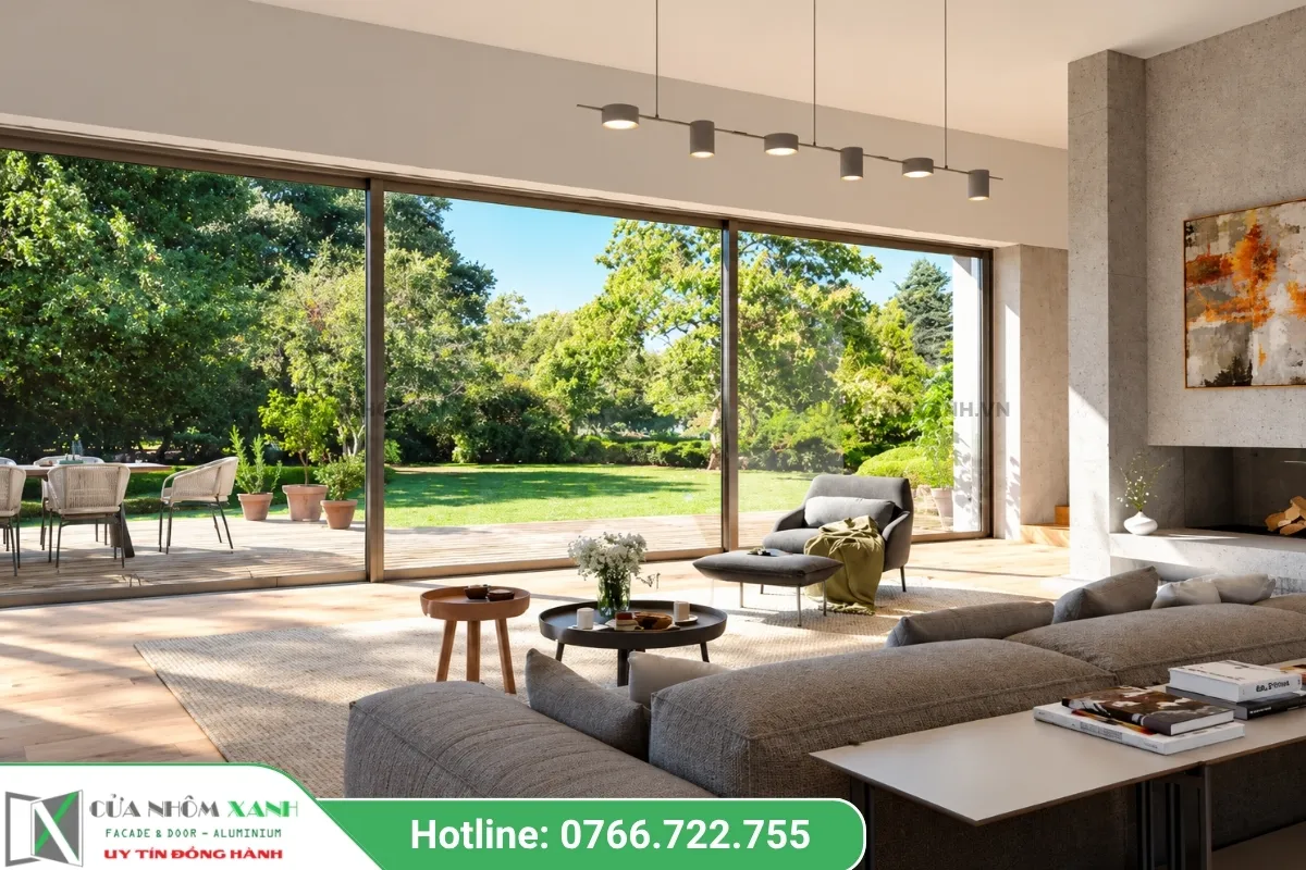 Cửa Trượt Nhôm Slim Romadio Panorama 19