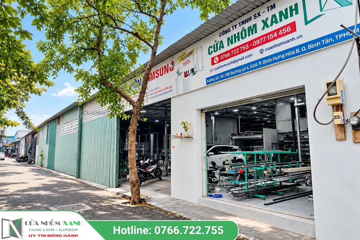 Xưởng Sản Xuất Cửa Nhôm Kính Cửa Nhôm Xanh Tại Tp.hcm