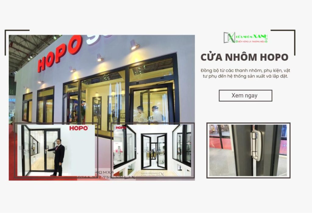 Banner giới thiệu cửa nhôm Hopo