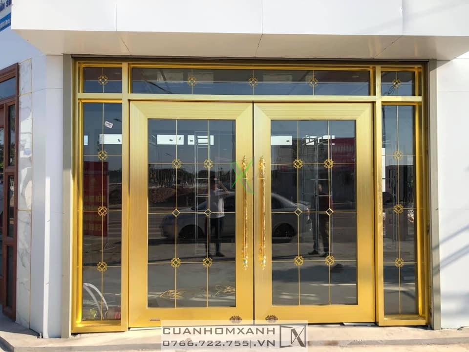 Cửa Nhôm xi mạ Vàng Gold Titan