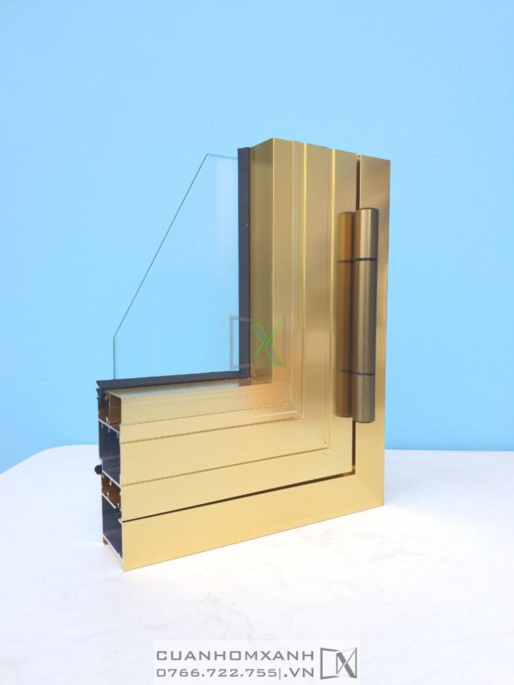 Cửa Nhôm xi mạ Vàng Gold Titan