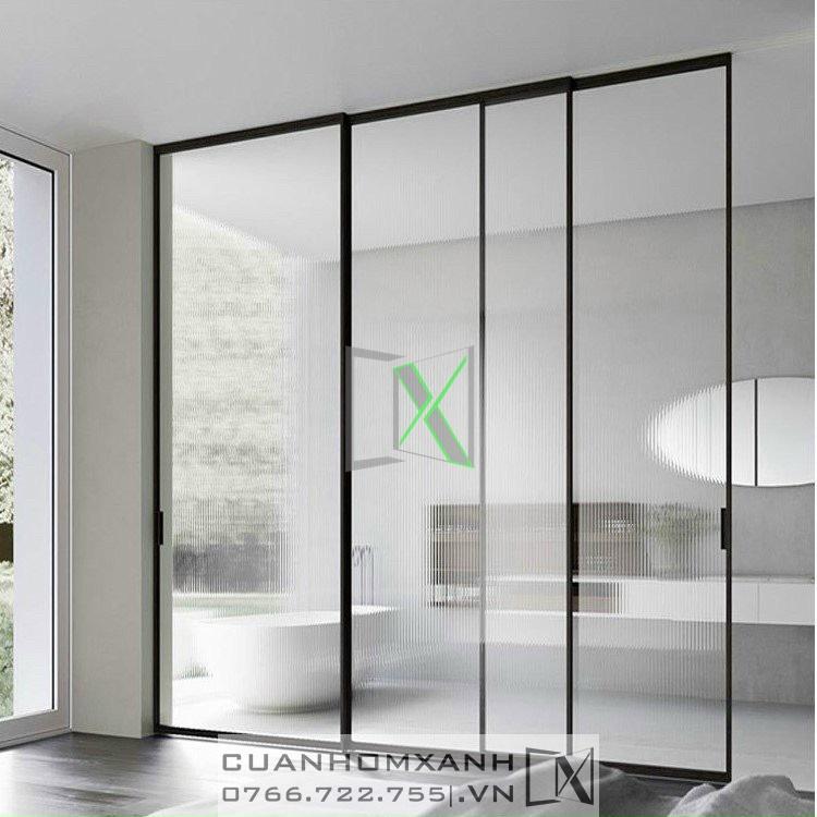 Cửa Nhôm Slim Lùa Giảm Chấn