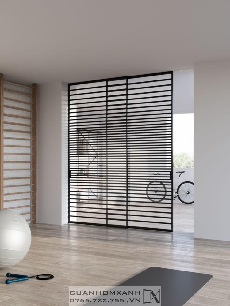 Cửa Nhôm Slim Lùa Giảm Chấn
