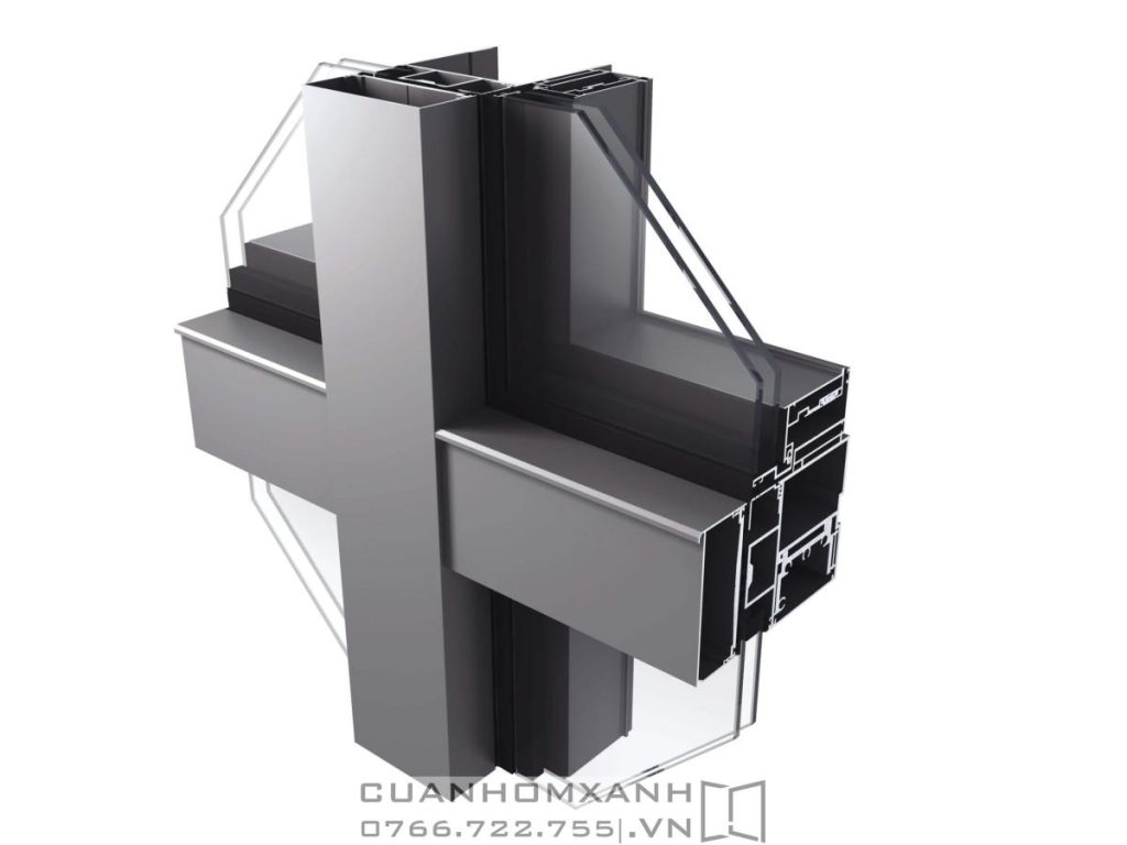 Mặt dựng nhôm kính hệ SEMI