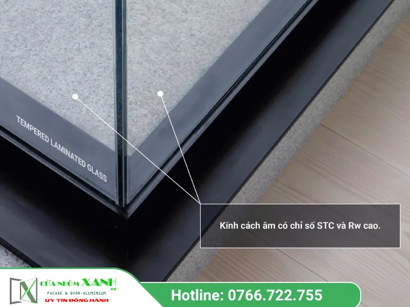 Bảng đo chỉ số cách âm Rw STC cho hệ cửa nhôm kính chống ồn Bảng đo chỉ số cách âm Rw STC cho hệ cửa nhôm kính chống ồn