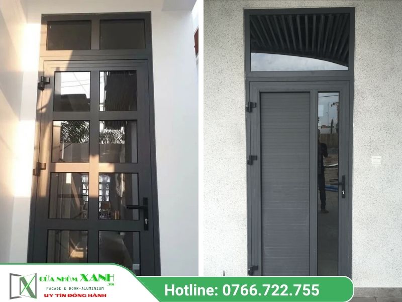 Mẫu cửa đi 1 cánh nhôm Xingfa hệ 55 cho cửa thông phòng Mẫu cửa đi 1 cánh nhôm Xingfa hệ 55 cho cửa thông phòng