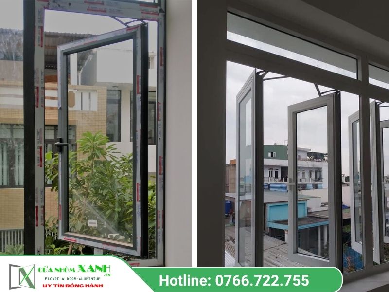 Lắp đặt cửa nhôm Xingfa hệ 55 mở quay hiện đại cho mặt tiền nhà phố Lắp đặt cửa nhôm Xingfa hệ 55 mở quay hiện đại cho mặt tiền nhà phố